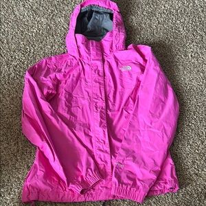 The North Face Pink Raincoat Lightweight Waterproof Design